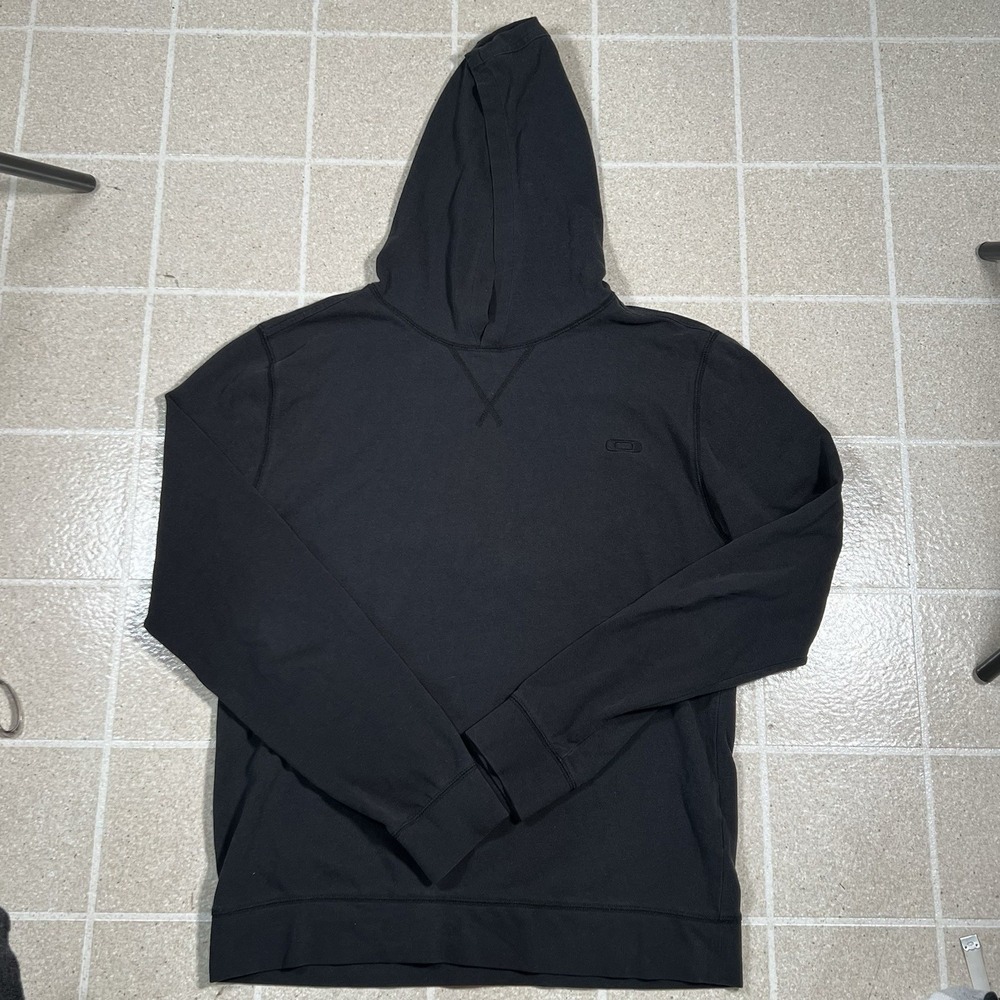 Vintage‎ Y2K Oakley Black Pullover Hoodie Embroidered Logo Size M